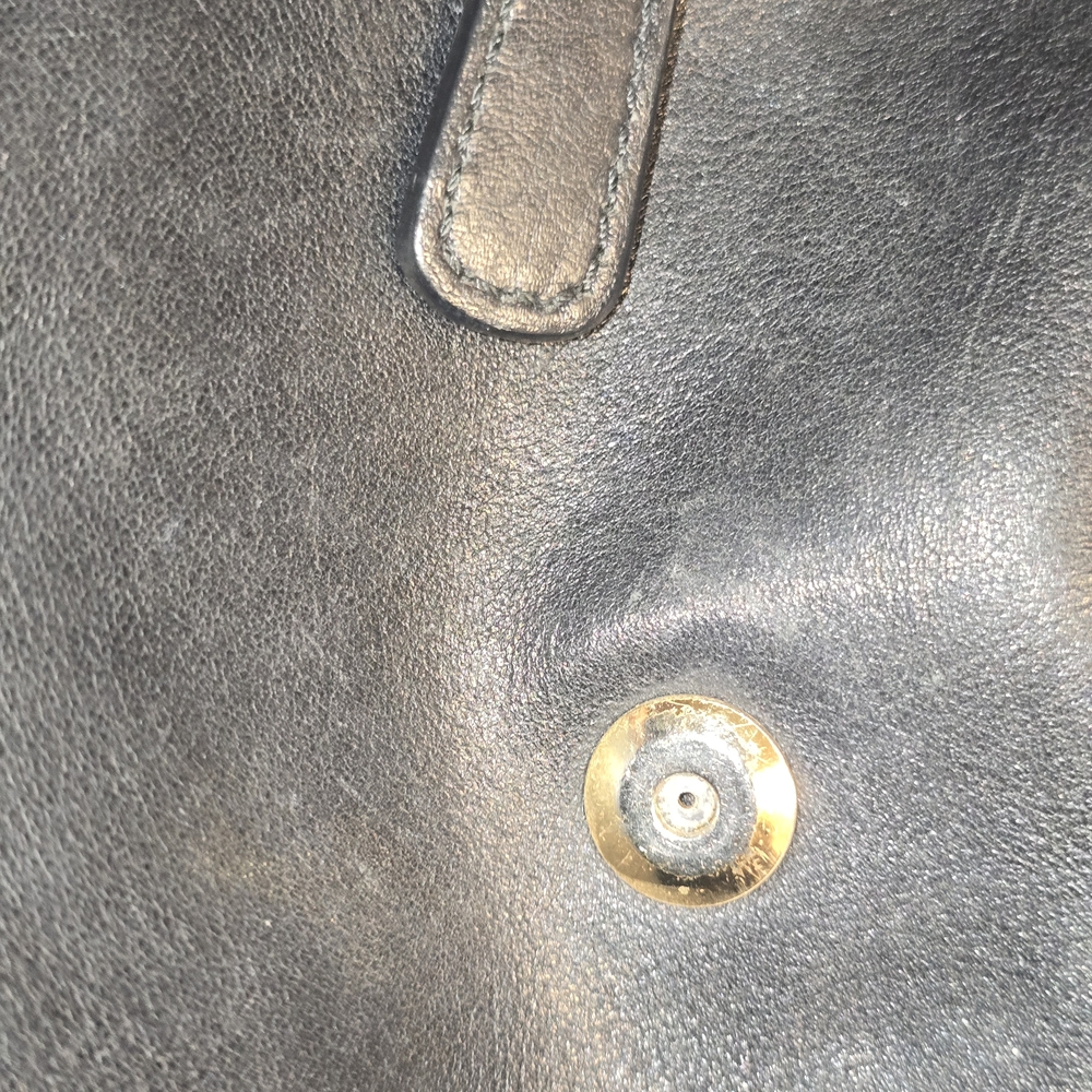 Coach Vintage Black Leather Backpack Purse - Picture 6 of 8